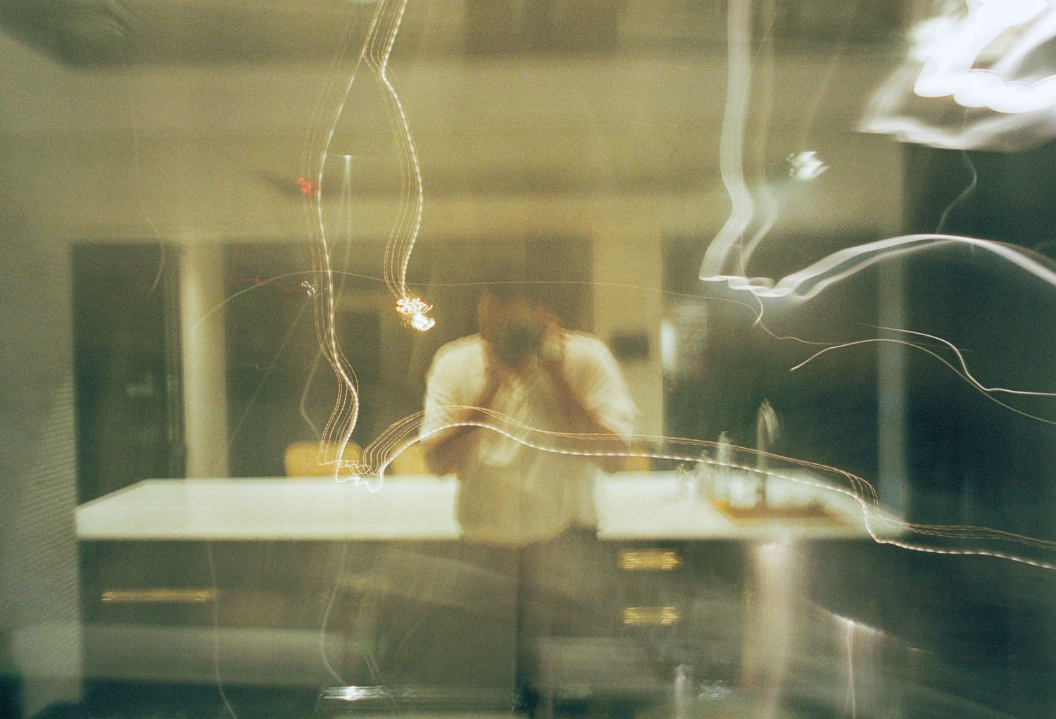 A blurred images of the photographer Nikolas-Petros Androbik